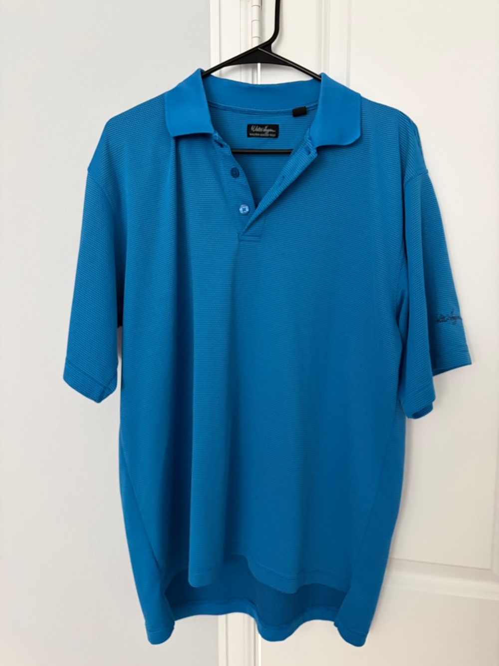 Walter Hagen Bright Blue Short-Sleeve Polo Golf Shirt